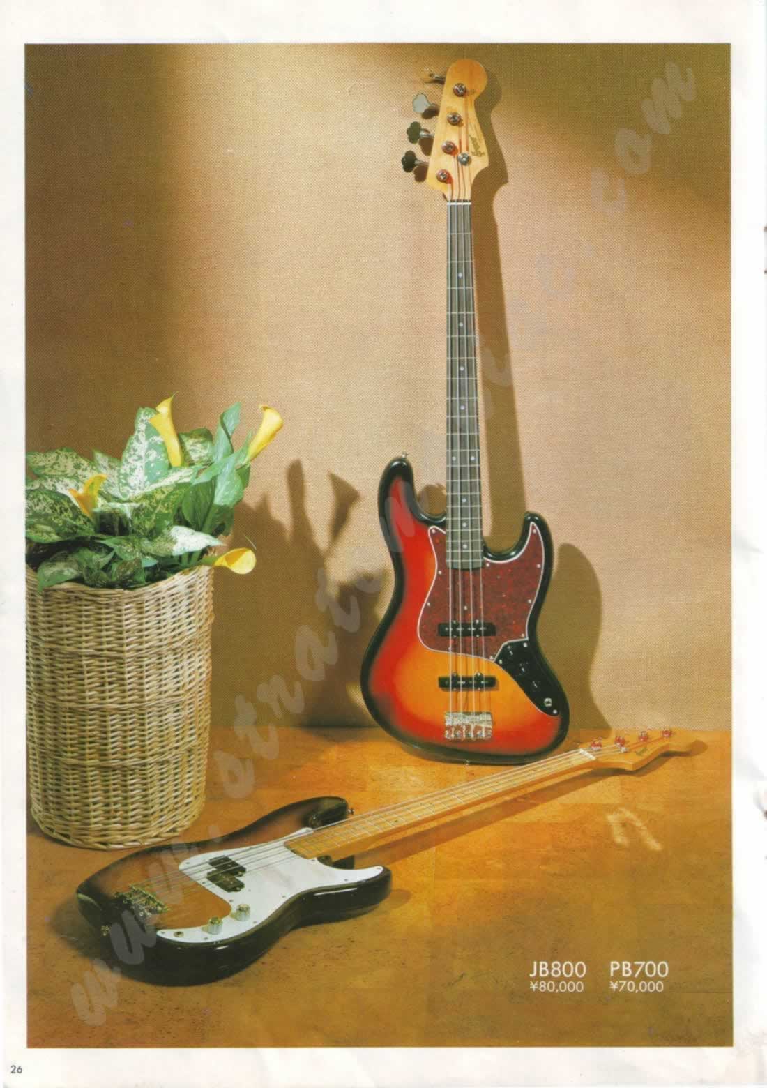 Aus dem Greco Katalog 1981 Jazz- und Precission Bass Clone